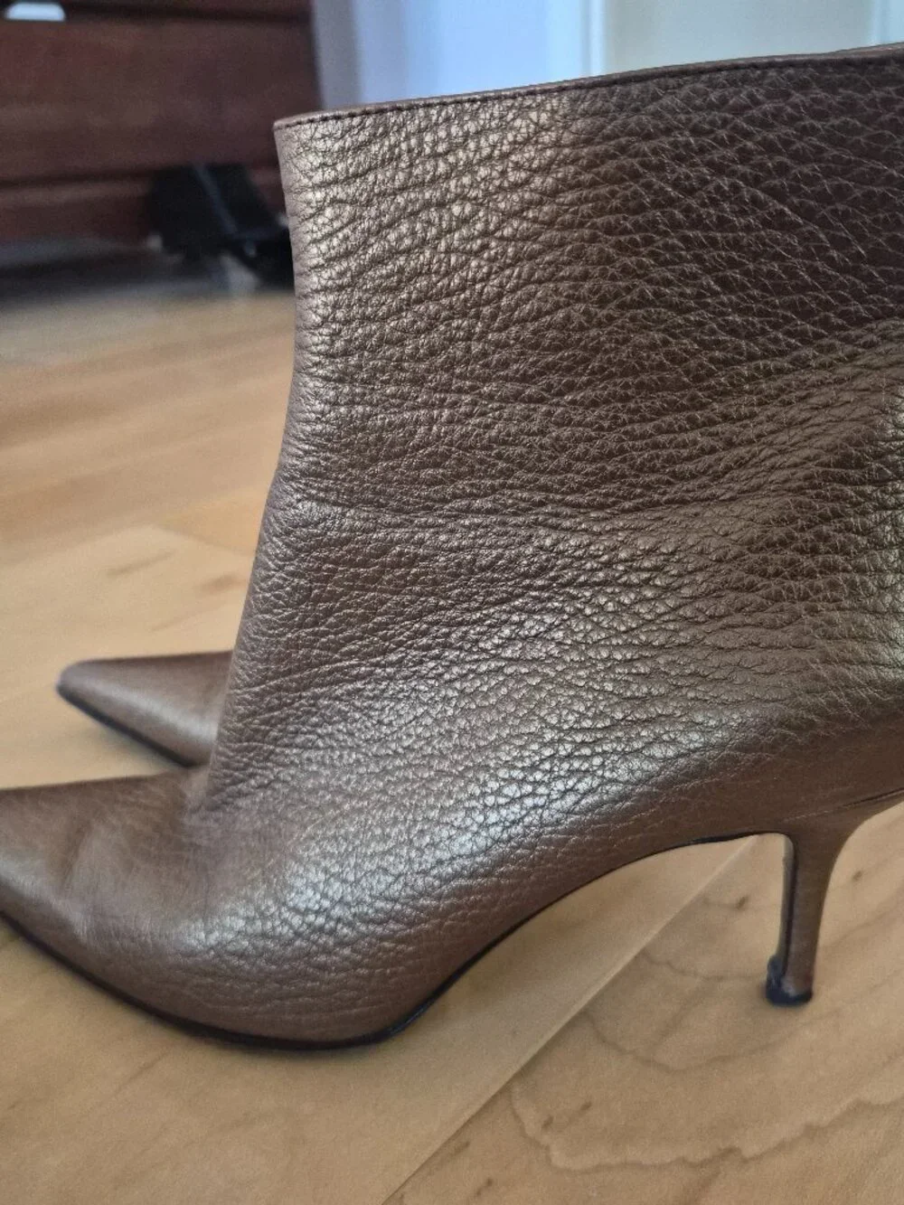 Vintage Dolce and Gabbana Bronze boots Sz 41